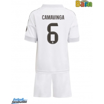 Real Madrid Eduardo Camavinga #6 Hjemmedraktsett Barn 2025-26 Kortermet (+ Korte bukser)
